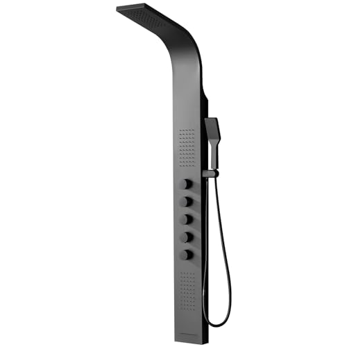BWE Black Shower Tower Multifunction