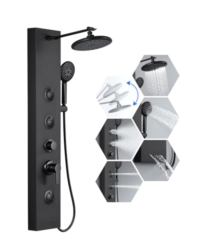 KINKIB Rainfall Shower Panel Tower