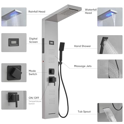 BATHLAVISH 5-Function Bathroom Shower Panel view 4