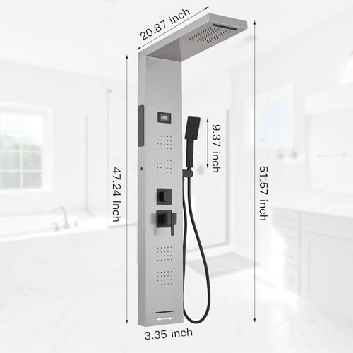 BATHLAVISH 5-Function Bathroom Shower Panel view 3