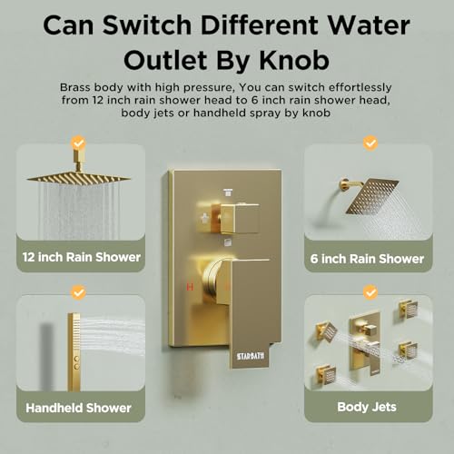 Shower System with 4 Body view 3