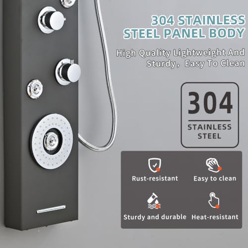 GBPUSD LED 5-in-1 Shower Panel view 2