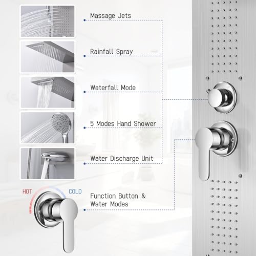 Shower Panel Tower System with view 3