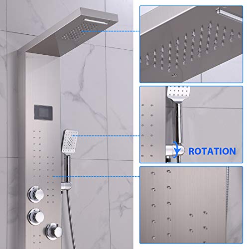 ELLO&ALLO LED Thermostatic Shower Panel view 3