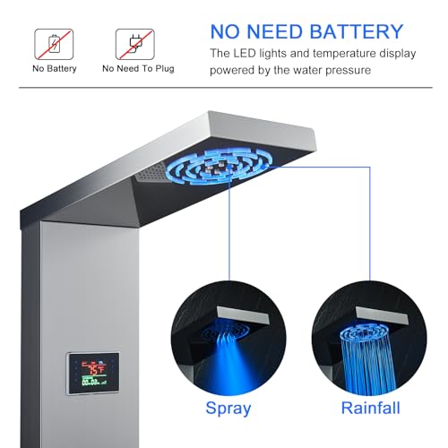 TSIBOMU LED Shower Panel Tower view 5