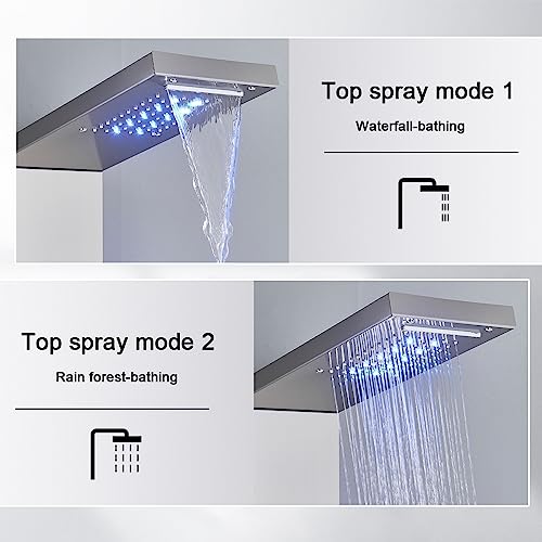AlenArt Shower Panel LED Shower view 3