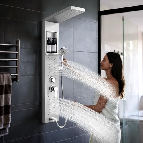 Shower Panel Tower System with view 2