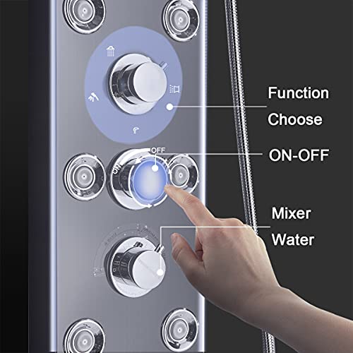 FUZ Contemporary Shower Panel Tower view 5