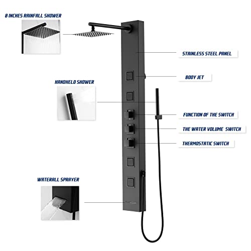 Achelous Square Rainfall Shower Head view 4