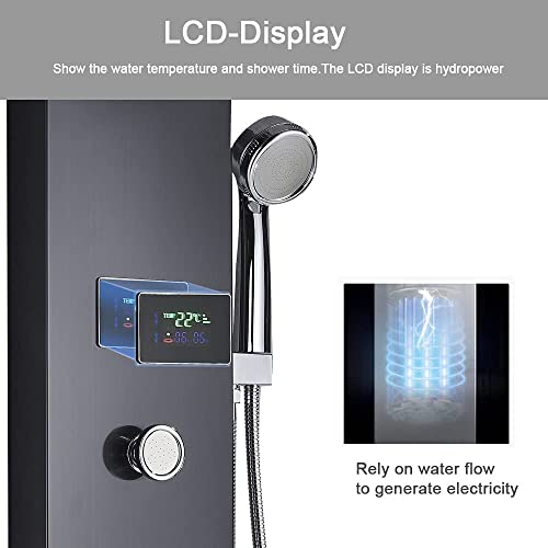 FUZ Contemporary Shower Panel Tower view 4