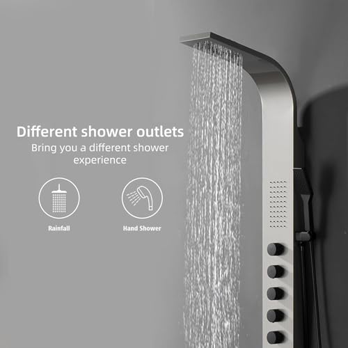 BWE Shower Panel System Brushed view 2