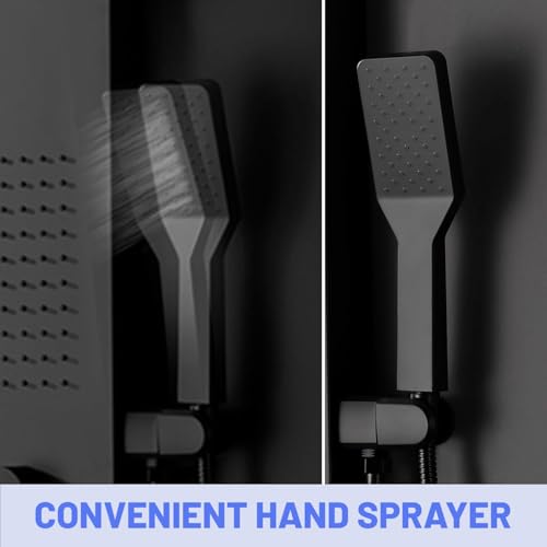 BWE Black Shower Tower Multifunction view 4
