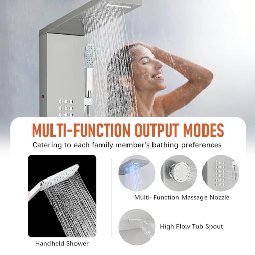 FUZ LED Brushed Nickel Shower view 4