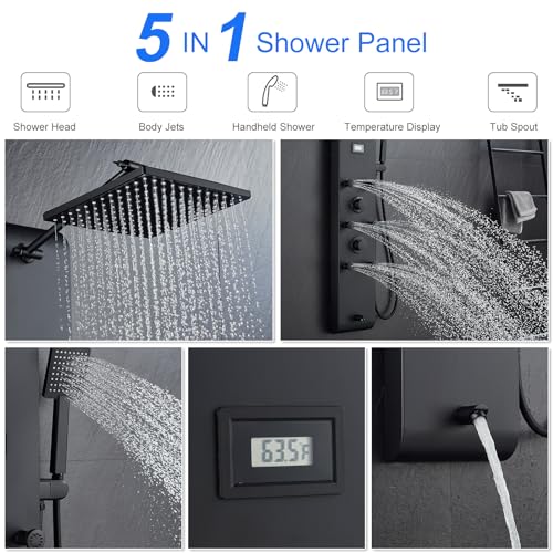 MENATT 4-in-1 Shower Panel 9" view 3