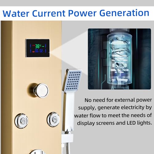 HSYLYPA LED 5-in-1 Shower Panel view 5