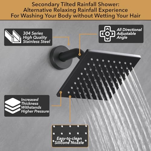 VANFOXLE Shower Faucet Set Matte view 4