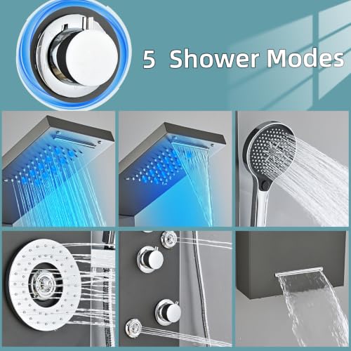 GBPUSD LED 5-in-1 Shower Panel view 5