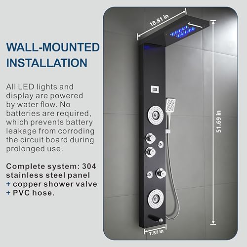 ELLO&ALLO Stainless Steel Shower Panel view 4