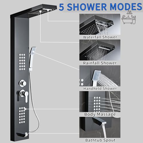 HSYLYPA 5-in-1 Shower Panel Tower view 3