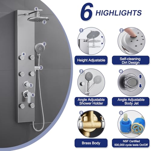 ROVATE Shower Panel Tower System view 2