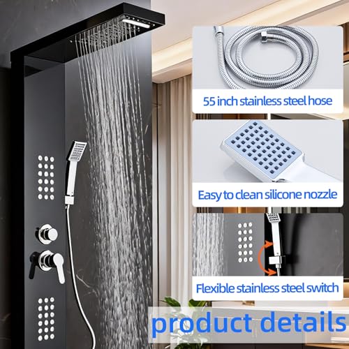 HSYLYPA 5-in-1 Shower Panel Tower view 5