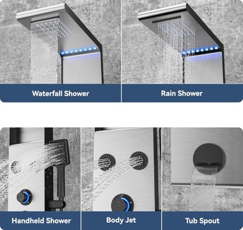 ELLO&ALLO LED Rainfall Shower Head view 3