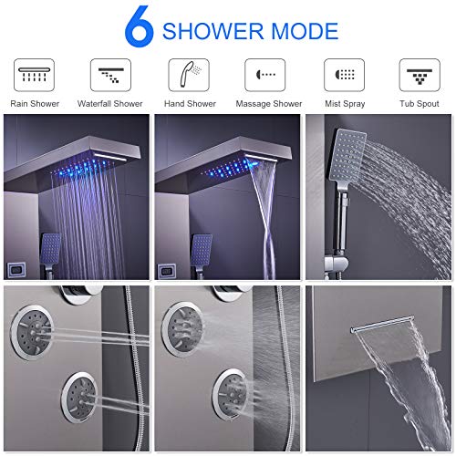 MENATT LED Shower Panel with view 4