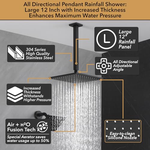 VANFOXLE Shower Faucet Set Matte view 2