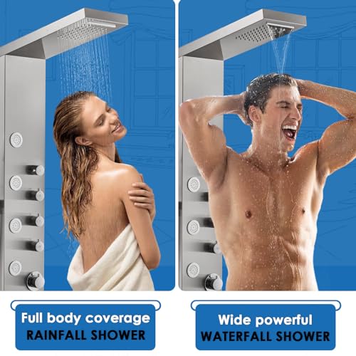 ROVOGO Shower Panel Tower with view 3