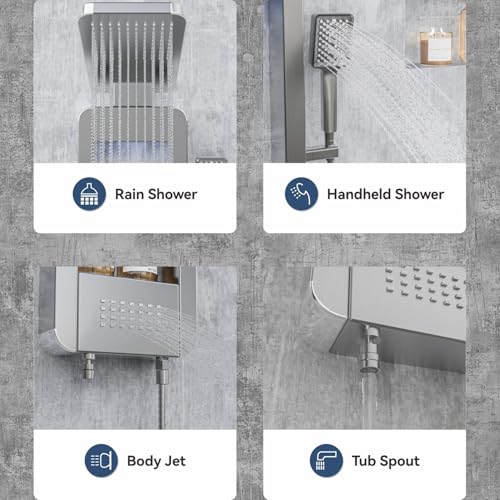 Stainless Steel Shower Panel Tower view 4