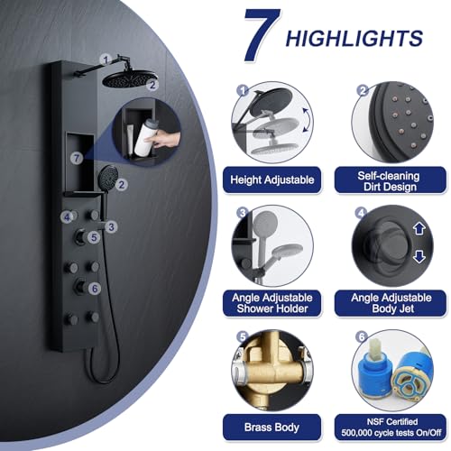 ROVATE Shower Panel Tower System view 2