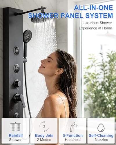 KINKIB Rainfall Shower Panel Tower view 2